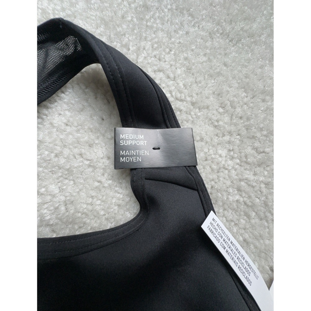 NWT Adidas Training Train icons medium support sports bra in black Size XL-DD - Picture 4 of 8